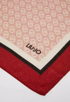 Шарф WITH FLORAL PRINT AND LOGO LIU JO, красный