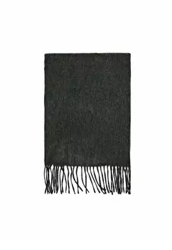 Шарф WITH FRINGING Massimo Dutti, серый