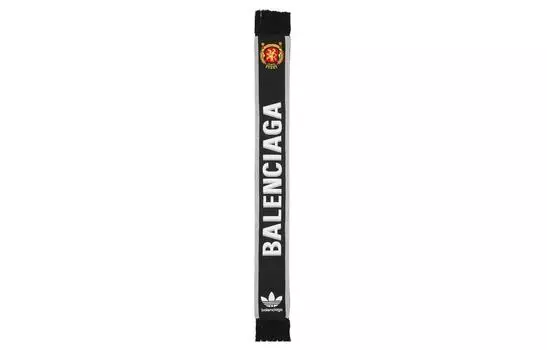 Шарф вязаный Balenciaga, черный