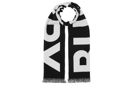 Шарф вязаный Burberry, черный / белый