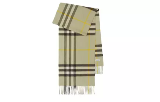 Шарф вязаный Burberry Unisex, серый / зеленый