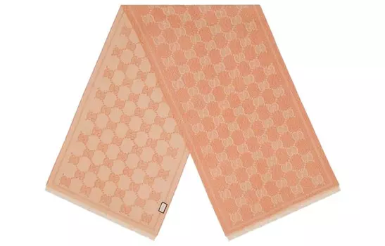 Шарф вязаный Gucci, розовый / бежевый