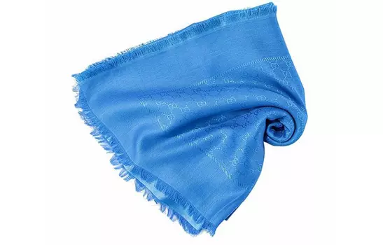 Шарф вязаный Gucci, синий