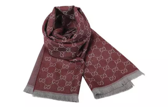 Шарф вязаный Gucci, темно-красный