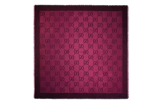 Шарф вязаный Gucci женский, фуксия