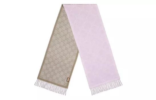 Шарф вязаный Gucci женский, лиловый