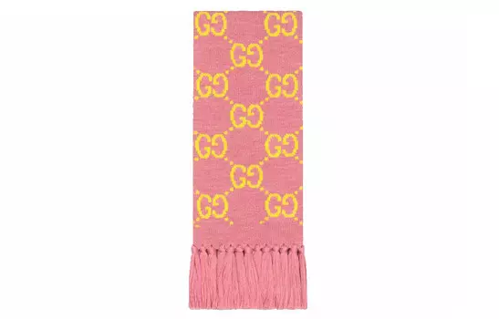 Шарф вязаный Gucci женский, розовый