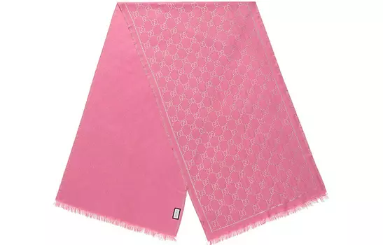 Шарф вязаный Gucci женский, розовый / золотой