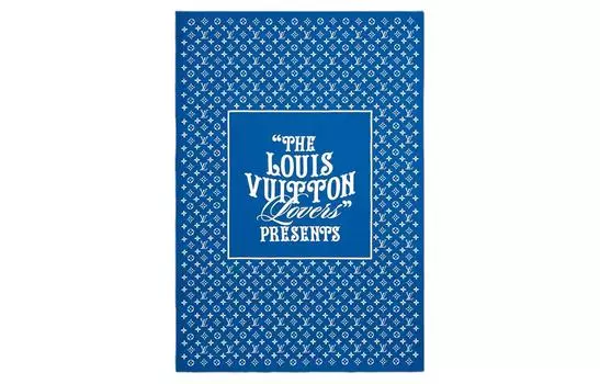 Шарф вязаный Louis Vuitton мужской, синий / белый