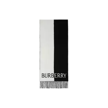 Шарф вязаный мужской Burberry, черный / белый
