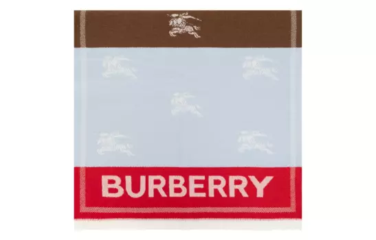 Шарф вязаный мужской Burberry, коричневый / синий / красный