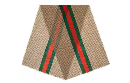 Шарф вязаный мужской Gucci, бежевый
