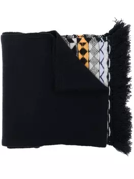 Шарф вязки интарсия N.Peal, синий