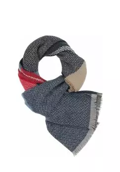 Шарф XL CHECK, MADE IN GERMANY bugatti, синий