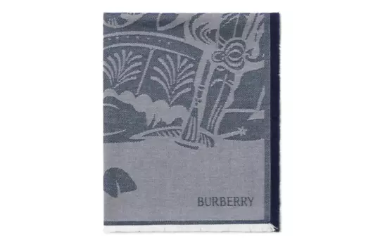 Шарф женский Burberry, синий / серый