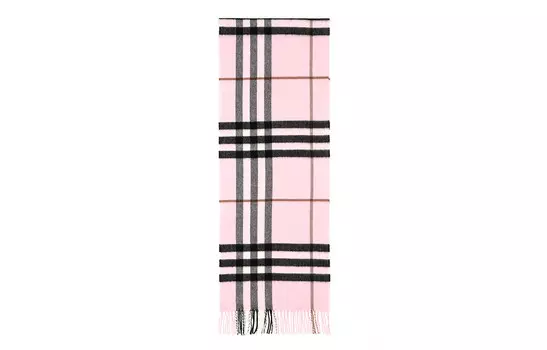 Шарф женский Burberry вязаный, розовый / черный