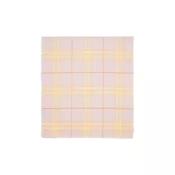Шарф женский Burberry вязаный, розовый / желтый