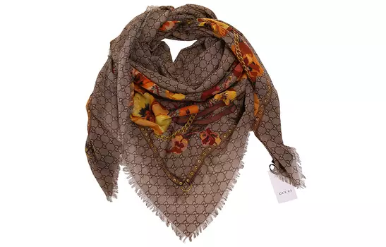 Шарф женский Gucci, коричневый