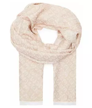 Шарф женский Liu Jo с монограммой бренда, бежевый
