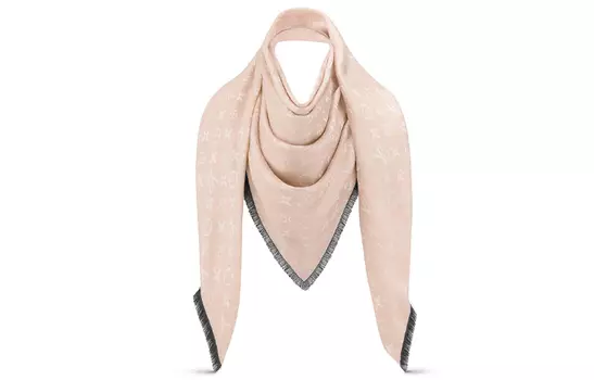 Шарф женский Louis Vuitton, бежевый / черный