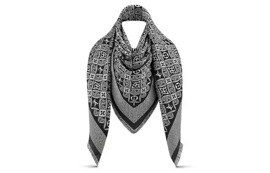 Шарф женский Louis Vuitton, черный