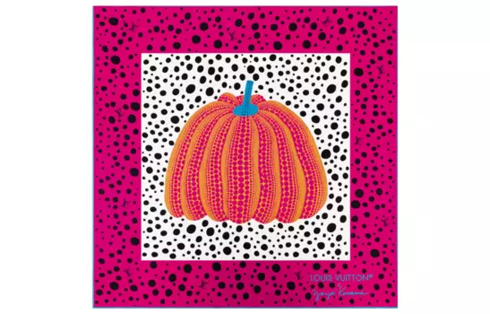 Шарф женский Louis Vuitton с принтом, красный / белый