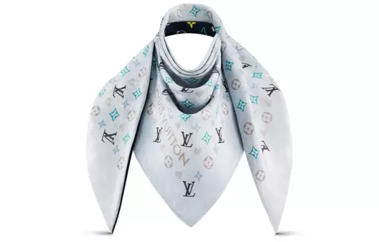 Шарф женский Louis Vuitton с узором, синий