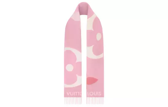 Шарф женский Louis Vuitton вязаный, розовый