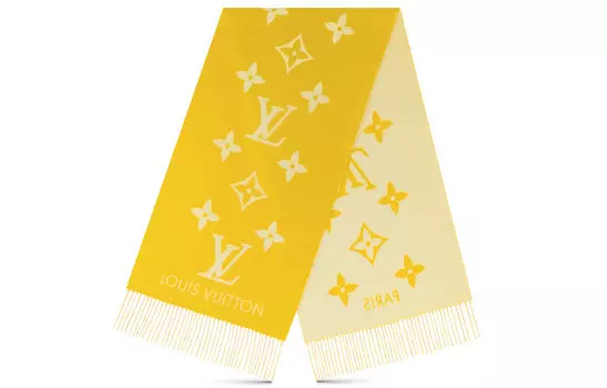 Шарф женский Louis Vuitton вязаный, желтый