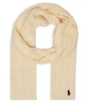 Шарф женский Polo Ralph Lauren вязаный, бежевый