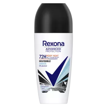 Шариковый антиперспирант для женщин, 50 мл Rexona Advanced protection invisible aqua