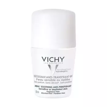 Шариковый дезодорант для чувствительной кожи Dodorant Anti-Transpirant 48H Vichy, 50 ml