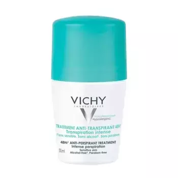 Шариковый дезодорант для чувствительной кожи Traitement Anti-Transpirant 48H Vichy, 50 ml