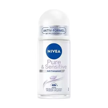 Шариковый дезодорант Pure+Sensitive, 50 мл, Nivea