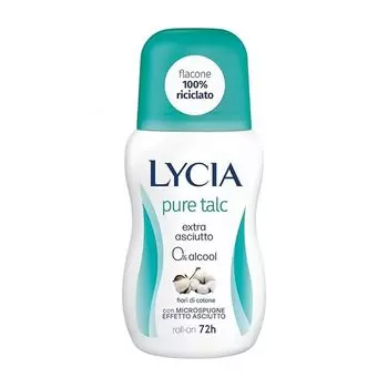Шариковый дезодорант с чистым тальком Lycia, 50 мл