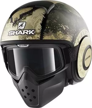 Шлем Shark Drak Evok Mat с логотипом, песочный