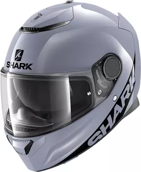 Шлем Shark Spartan Blank с логотипом, серый