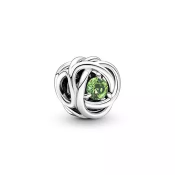 Шарм August Spring Green Eternity Circle Pandora, стерлинговое серебро