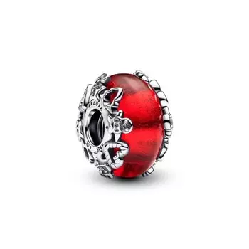 Шарм Christmas Magic Murano Glass Pandora, стерлинговое серебро