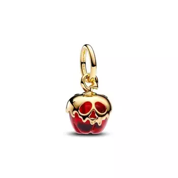 Шарм Disney Villains Evil Queen Apple Dangle Pandora, покрытие - золото