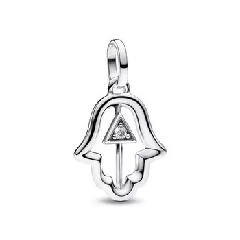 Шарм Hamsa Hand Medallion Pandora, стерлинговое серебро