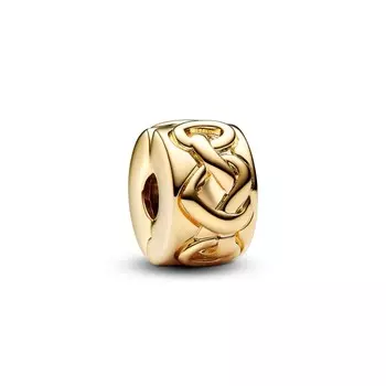 Шарм Knotted Hearts Clip Pandora, покрытие - золото