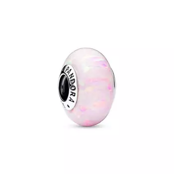 Шарм Opalescent Pink Pandora, стерлинговое серебро