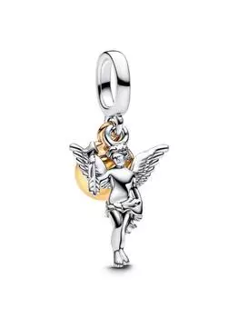 Шарм Pandora Cupid Dangle Charm, стерлинговое серебро/золото