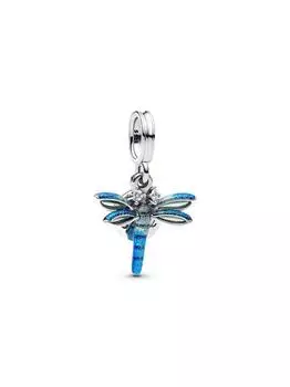 Шарм Pandora Dragonfly Double Dangle Charm, стерлинговое серебро