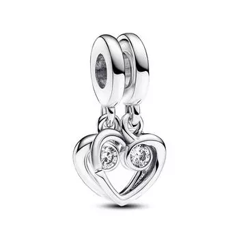 Шарм Pandora Forever & Always Splittable Dangle Charm, стерлинговое серебро