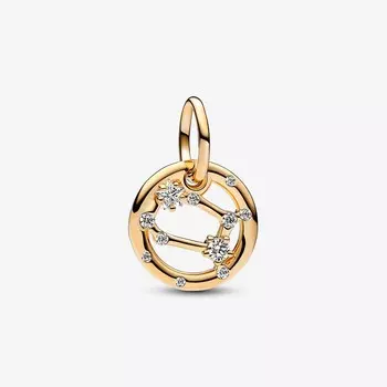 Шарм Pandora Gemini Zodiac Dangle, золото