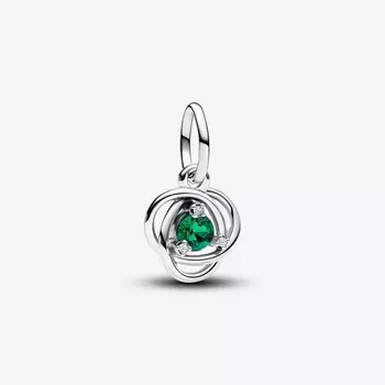 Шарм Pandora May Royal Green Eternity Circle, серебро/зеленый