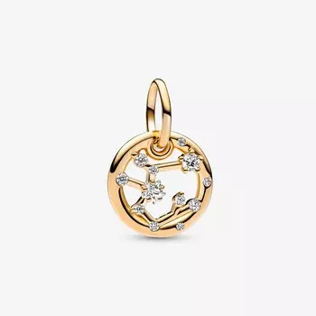 Шарм Pandora Sagittarius Zodiac Dangle, золото