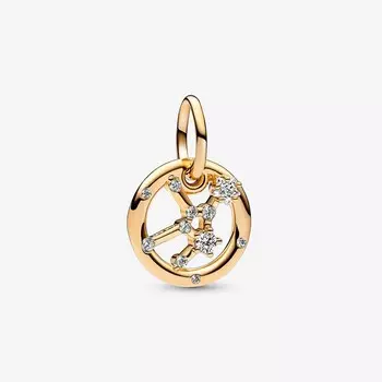 Шарм Pandora Virgo Zodiac Dangle, золото